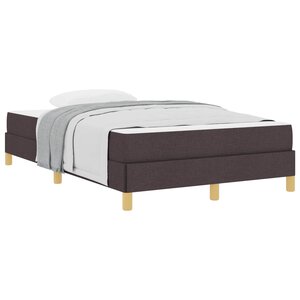 vidaXL Lit à ressorts avec matelas Marron foncé 120 x 190 cm tissu