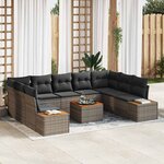 vidaXL Ensemble de canapé de jardin 6 Pièces Gris 289 x 209 x 85 cm