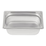 Bac gastro inox 18/10 gn 1/4 - h 100 mm - vogue -  - inox2 5 162x100x265mm