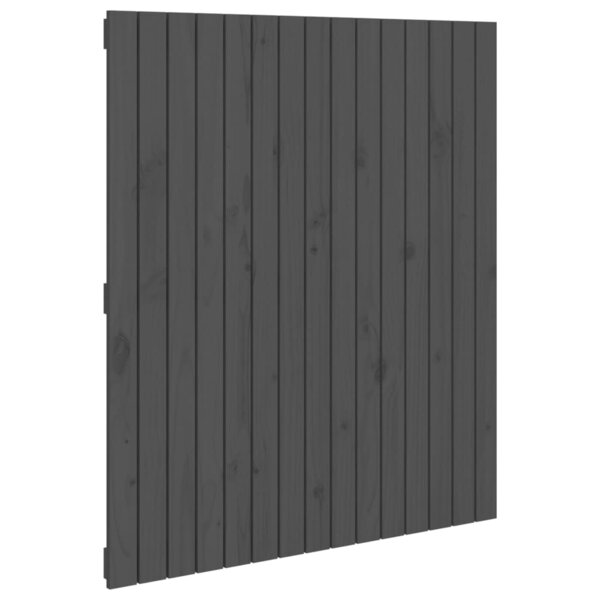 vidaXL Tête de lit murale Gris 95 5x3x110 cm Bois massif de pin