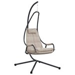vidaXL Chaise suspendue Acier 94 x 107 x 196 5 cm Taupe