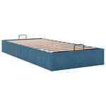 vidaXL Cadre de lit ottoman sans matelas bleu foncé 90x200 cm velours