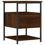 vidaXL Tables de chevet 2Pièces chêne marron 40x42x56cm bois d'ingénierie