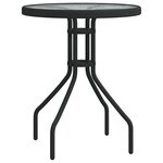 vidaXL Ensemble de bistro de jardin 3 Pièces Noir
