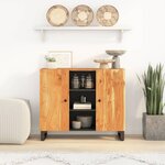 vidaXL Buffet avec 2 portes 90x33x75 cm bois massif d'acacia