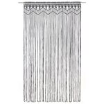 vidaXL Rideau en macramé Anthracite 140x240 cm Coton