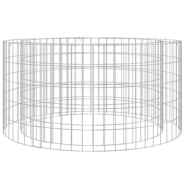 vidaXL Foyer en gabion Ø 100 cm fer galvanisé