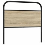 vidaXL Tête de lit chêne sonoma 100 cm acier et bois d'ingénierie