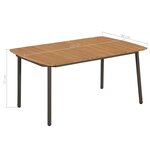 vidaXL Ensemble à manger d'extérieur 7Pièces Bois acacia massif et acier