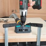 wolfcraft Guide de perçage mobile pour foreuse et perceuse à cylindre
