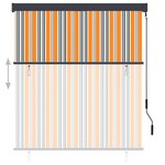 vidaXL Store roulant d'extérieur 140x250 cm Jaune et bleu