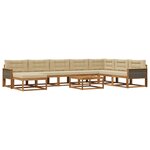 vidaXL Ensemble de canapés d'extérieur 9 Pièces Naturel et Beige