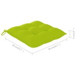 vidaXL Chaises à manger d'extérieur lot de 6 et coussins Acacia massif