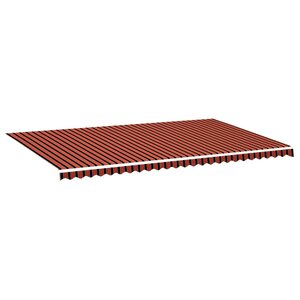 vidaXL Tissu de remplacement pour auvent Orange et marron 6x3 5 m