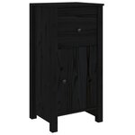 vidaXL Buffets 2 Pièces Noir 40x35x80 cm Bois massif de pin