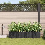 vidaXL Pots de jardin Noir 160 x 40 x 37.5 cm Acier