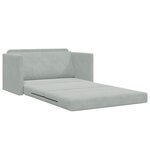 vidaXL Canapé-lit pliant Gris clair 124 x 71 x 78 cm Velours