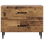 vidaXL Cabinet de chevet avec tiroir Bois ancien 62 x 34 5 x 47 5 cm