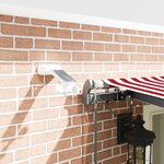 vidaXL Auvent Rétractable with Rouge et blanc 600 × 300 cm tissu