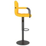 vidaXL Tabouret de bar Jaune moutarde Velours