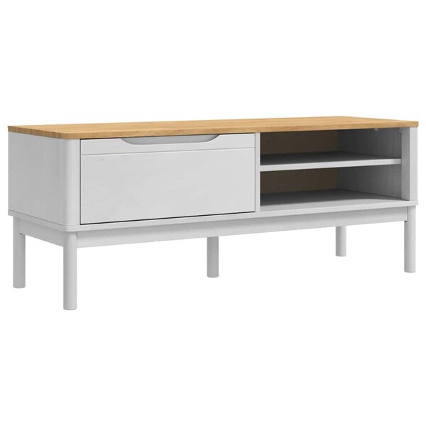 vidaXL Banc de couloir FLORO Blanc 115 x 40 x 45 cm Bois de Pin Massif