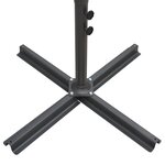 vidaXL Parasol double avec mât en acier 250 x 250 cm Anthracite