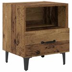 vidaXL Cabinet de chevet 2 Pièces Bois ancien 40 x 35 x 47.5 cm