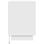 VidaXL Table de chevet avec lumières LED blanc 38x34x50 cm