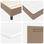vidaXL Cadre de lit avec matelas Cappuccino 90 x 200 cm Faux cuir