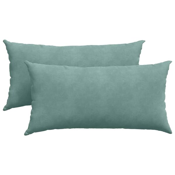 vidaXL Coussins de canapé 2 Pièces Vert Mer 80 x 40 cm