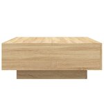 vidaXL Table basse avec lumières LED chêne sonoma 80x80x31 cm