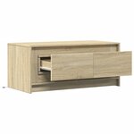 vidaXL Table basse avec lumières LED chêne sonoma bois d'ingénierie