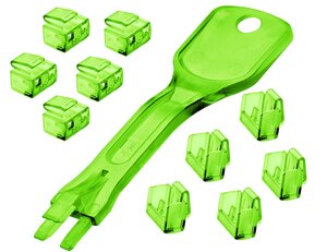 Lindy 40472 bloqueur de port bloqueur de port + clé rj-45 vert acrylonitrile-butadiène-styrène (abs)