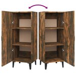 vidaXL Buffet Chêne fumé 34 5x34x90 cm Bois d'ingénierie