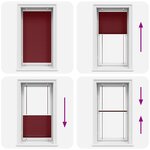 vidaXL Store plissé rouge bordeaux 75x150 cm largeur du tissu 74 4 cm