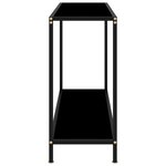 vidaXL Table console Noir 100x35x75 cm Verre trempé