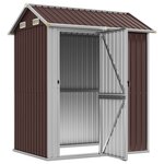 vidaXL Abri de jardin marron 192x152 5x237 cm acier galvanisé