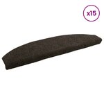 vidaXL Tapis d'escalier auto-adhésifs 15 Pièces Marron foncé