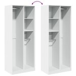 vidaXL Garde-robe blanc 80x50x200 cm bois d'ingénierie
