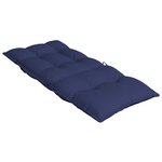 vidaXL Coussins de chaise à dossier haut lot de 4 bleu marine