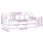 vidaXL Canapé à 3 places Jaune clair 180 cm Tissu