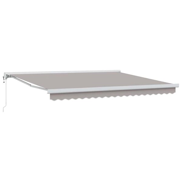 vidaXL Auvent Rétractable Gris clair 400 × 300 cm Tissu  Métal