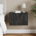 vidaXL Table d'appoint murale Noir 34 5 x 33 x 20 cm Bois d'ingénierie
