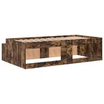 vidaXL Cadre de lit avec rangement Chêne fumé 75 x 190 cm