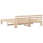 vidaXL Cadre de lit Marron 200 x 200 cm Bois de pin massif