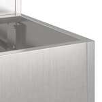 vidaXL Cache-pot de jardin Argent 90 x 90 x 35 cm Acier inoxydable
