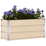 vidaXL Jardinière Ivoire 100 x 40 x 45 cm Acier