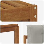 vidaXL Ensembles de canapés avec coussin 6 Pièces Gris Naturel et Clair