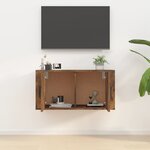 vidaXL Meuble TV mural Chêne fumé 80x34 5x40 cm