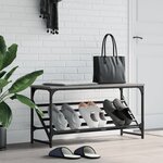 vidaXL Étagère à chaussures sonoma gris 90x30x45 cm bois d'ingénierie
